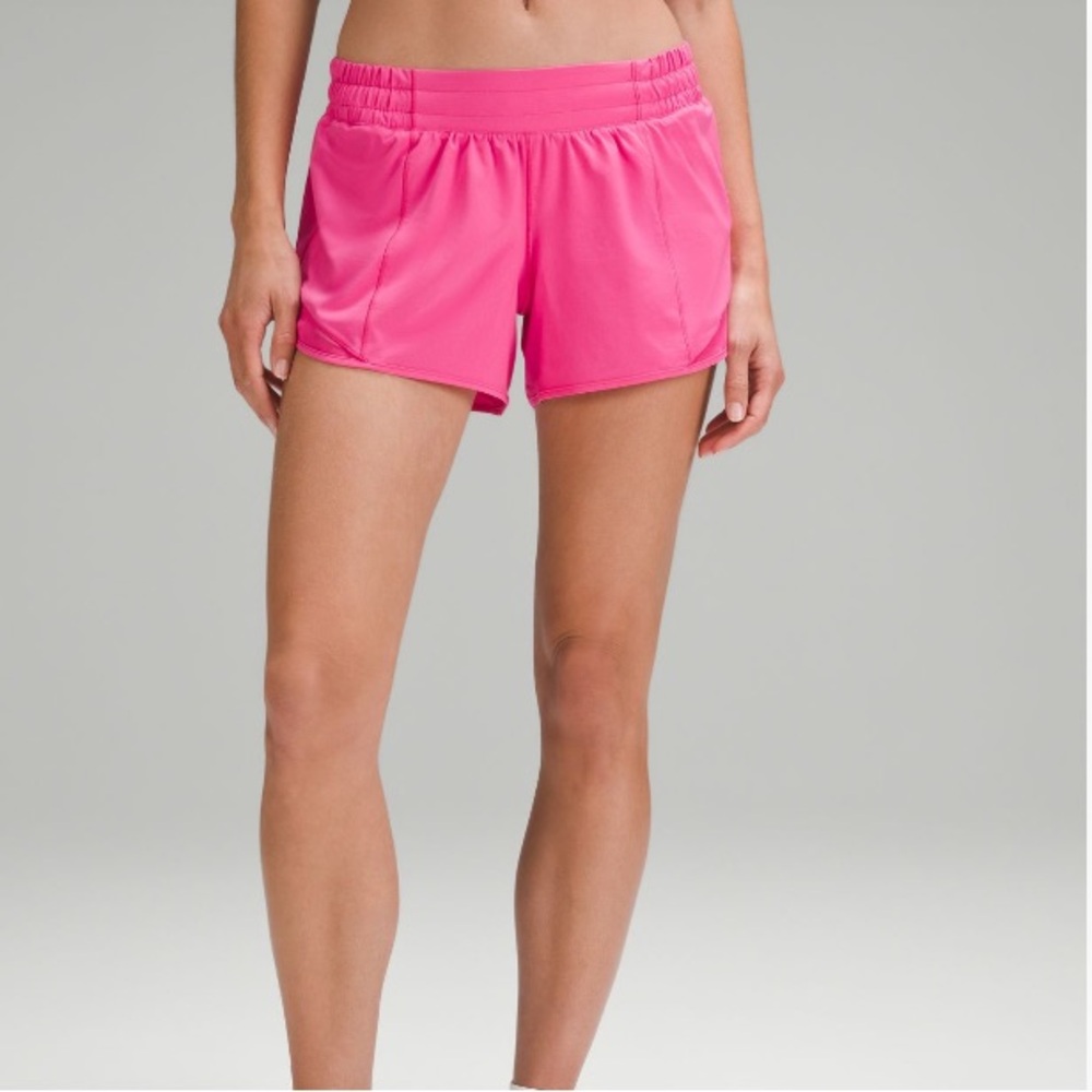 lululemon Hotty Hot Low-Rise Lined Short 4” - SONIC PINK, size 12